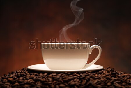 Kaffee Still-Leben Tasse Rauch trinken schwarz Stock foto © mizar_21984