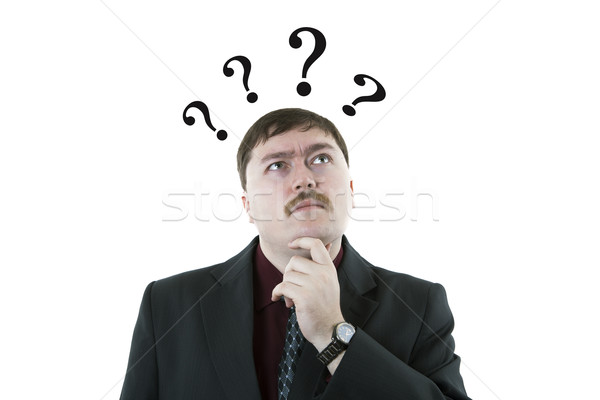 portrait of a man thinking question 2 Stock photo © mizar_21984