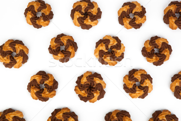 cookies with cacao on a white background Stock photo © mizar_21984