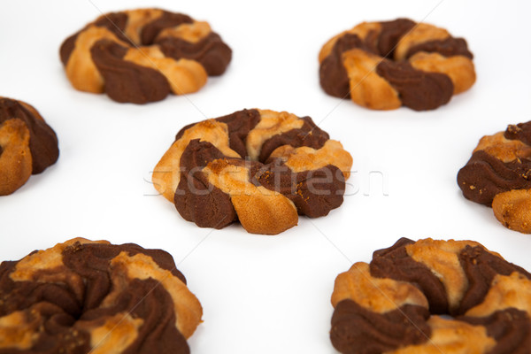 cookies with cacao on a white background Stock photo © mizar_21984