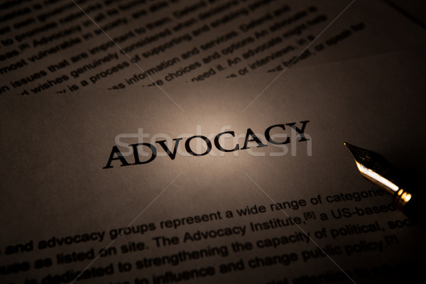 document with the title of advocacy Stock photo © mizar_21984