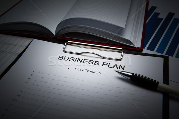 Business Still-Leben Plan Dokument Titel Bürobedarf Stock foto © mizar_21984