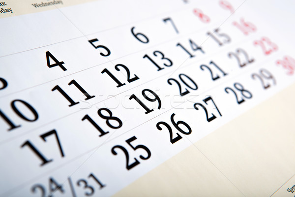 calendar days with numbers close up Stock photo © mizar_21984