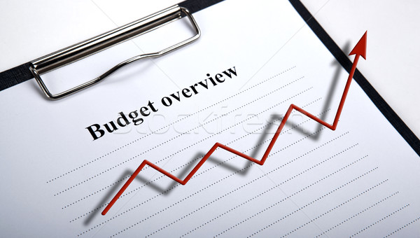 document with title budget overview and diagram Stock photo © mizar_21984