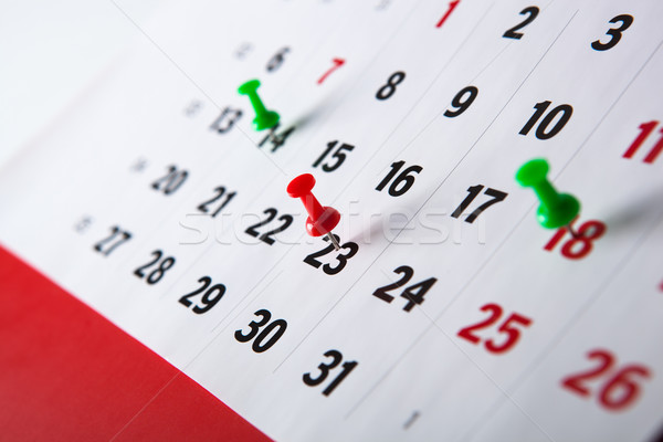 wall calendar calendar with needles Stock photo © mizar_21984