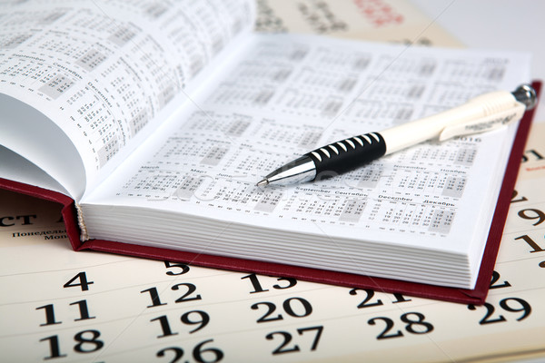 calendar days with numbers and pen Stock photo © mizar_21984