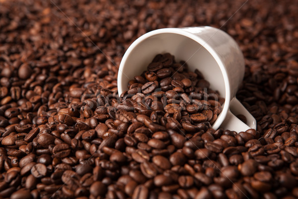 inverted cup with coffee beans Stock photo © mizar_21984
