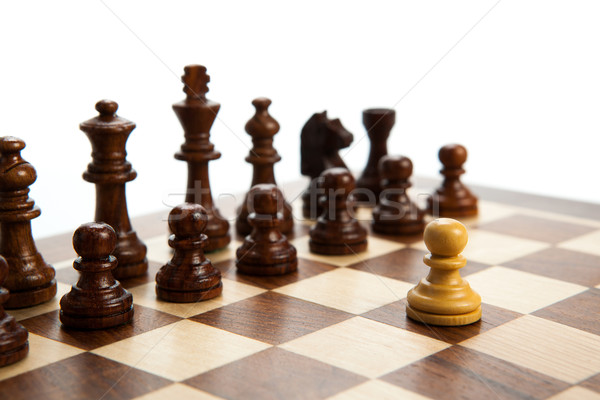 Stock photo: chess pieces on the board