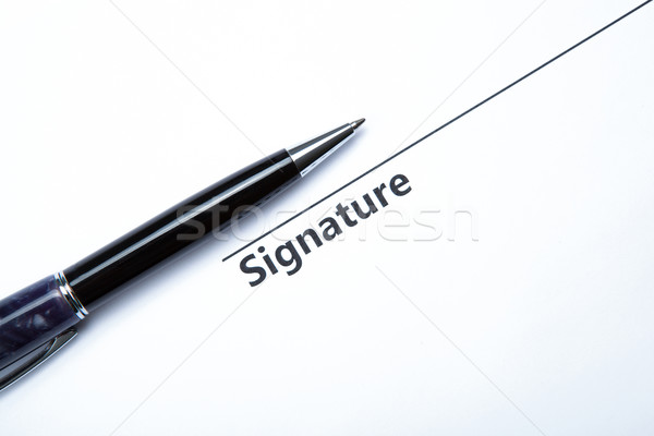 Stock photo: pen and signature