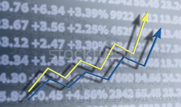 Tabela números dígitos diagrama financiar Foto stock © mizar_21984