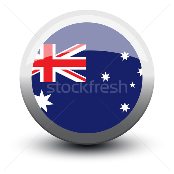 Stock photo: flag icon web button australia