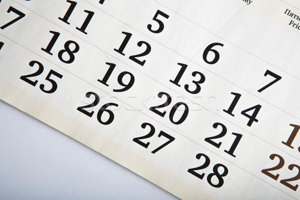 calendar days with numbers close up Stock photo © mizar_21984