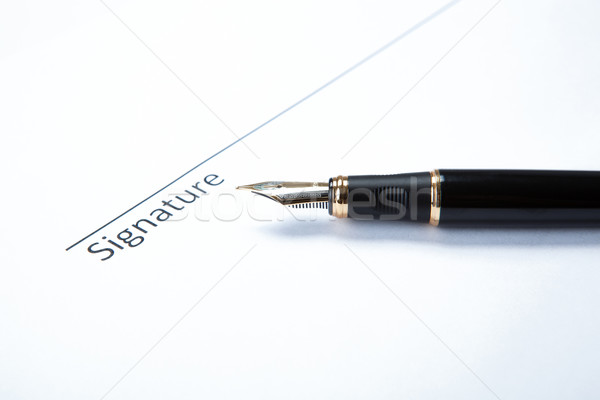 Stock photo: pen and signature