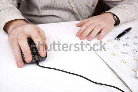 Mão mouse de computador trabalhar negócio computador Foto stock © mizar_21984