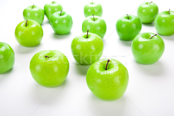 Stock photo: close-up of an apple green 1