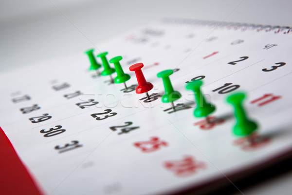 wall calendar calendar with needles Stock photo © mizar_21984