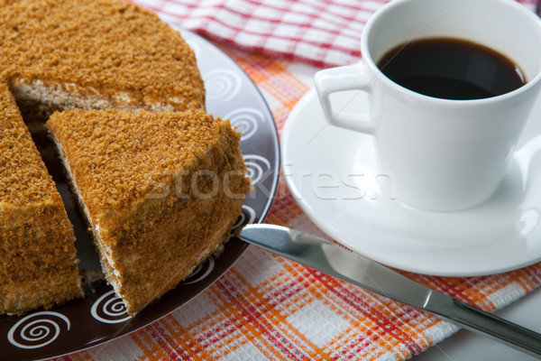 Still life of pastry and cup of coffee Stock photo © mizar_21984