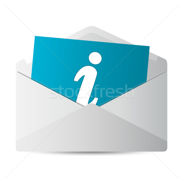 Icono mensaje ordenador red mail carta Foto stock © mizar_21984