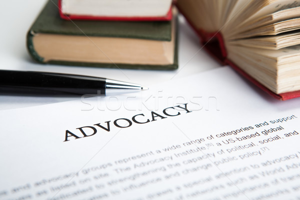 document with the title of advocacy Stock photo © mizar_21984
