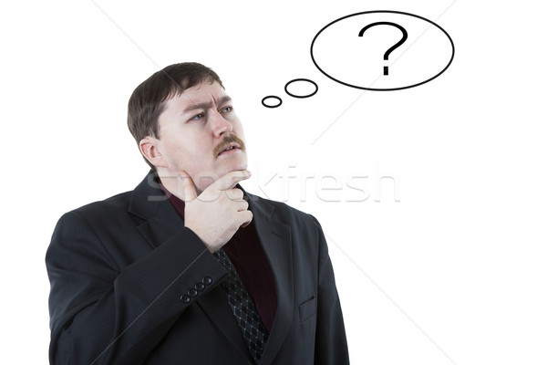 portrait of a man thinking question Stock photo © mizar_21984