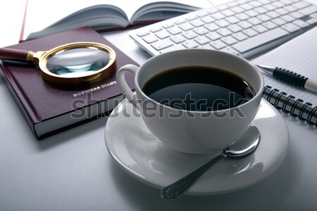 business still life and cup of coffee Stock photo © mizar_21984