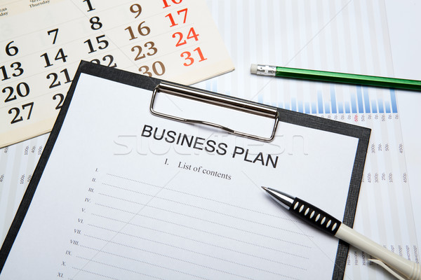 Business Still-Leben Plan Dokument Titel Bürobedarf Stock foto © mizar_21984