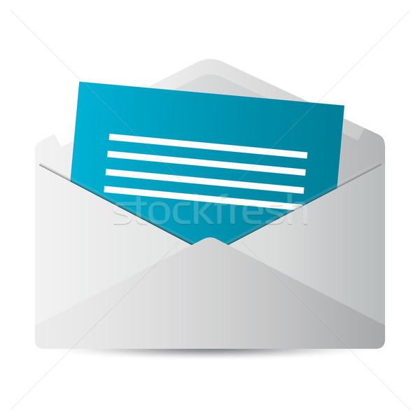 Icono mensaje ordenador red mail carta Foto stock © mizar_21984
