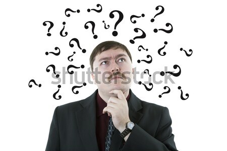 businessman in stress with questions Stock photo © mizar_21984