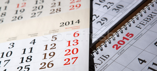 Tabel calendar birou alb administrare Imagine de stoc © mizar_21984