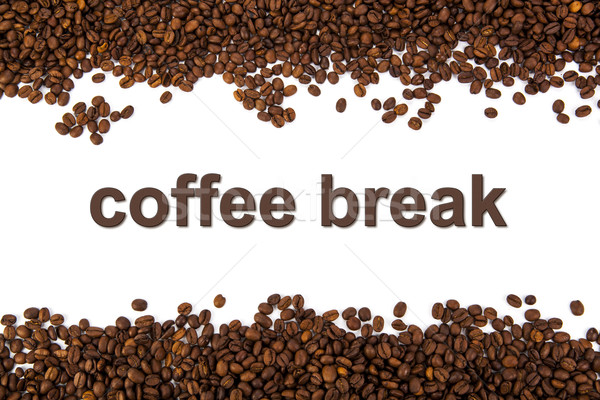 roasted coffee beans with title Stock photo © mizar_21984