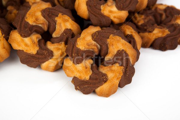 cookies with cacao on a white background Stock photo © mizar_21984