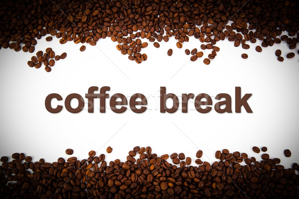 roasted coffee beans with title Stock photo © mizar_21984