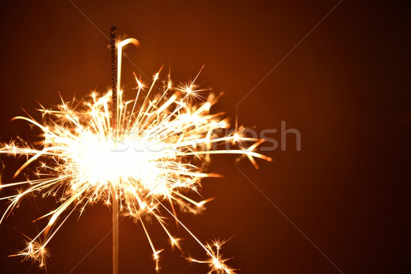 бенгальский огонь sparks вечеринка огня темно фейерверк Сток-фото © mobi68