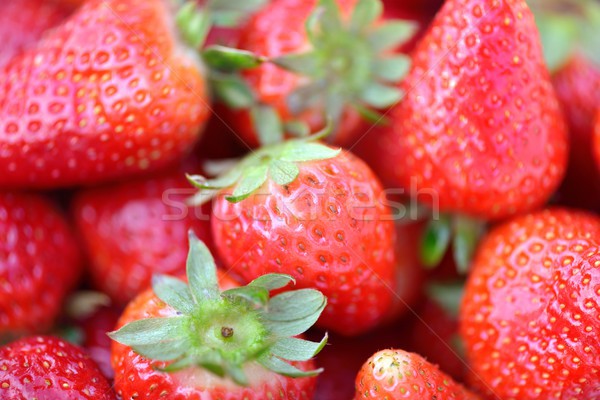 Truskawek czerwony truskawki makro zdrowych Zdjęcia stock © mobi68