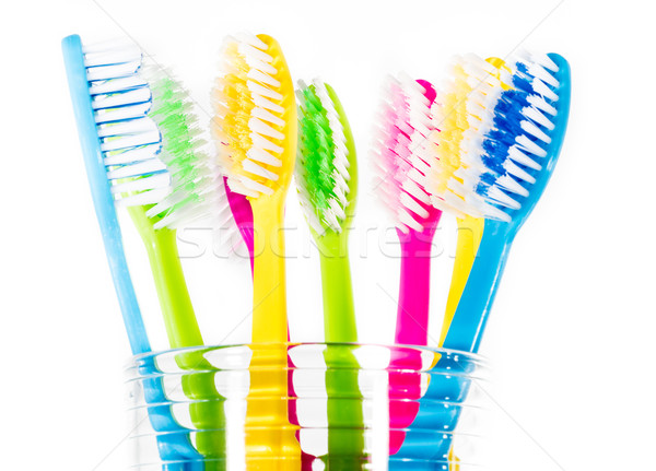Colorful toothbrushes Stock photo © mobi68