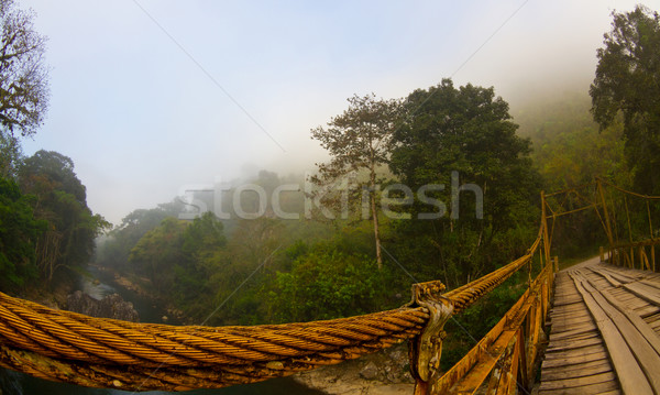 Stock photo: fog on bridge