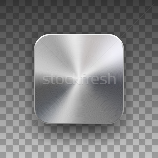 App Icon Template with Metal Texture Stock photo © molaruso