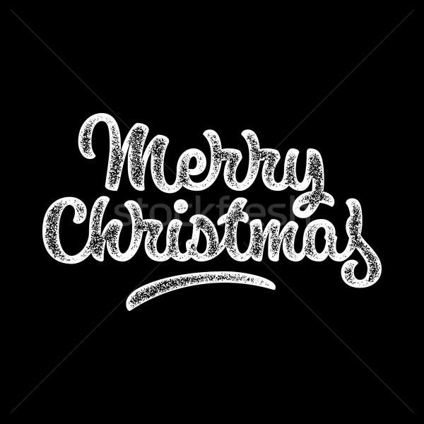 Stock photo:  Merry Christmas Lettering Badge