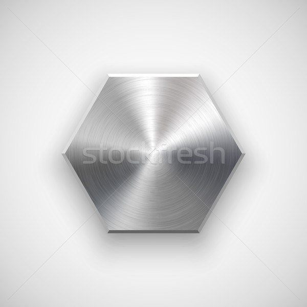 Abstract polygon Button Template Stock photo © molaruso