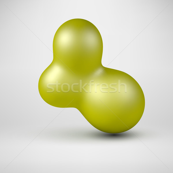 Green Abstract 3D Shape Stock photo © molaruso
