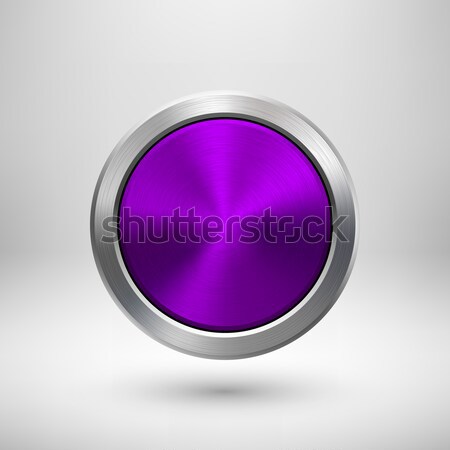 Violet Technology Circle Metal Badge Stock photo © molaruso