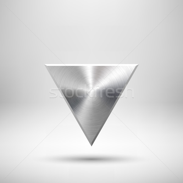 Abstract triangolo pulsante modello badge metal texture Foto d'archivio © molaruso