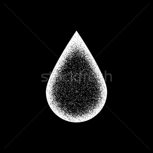 White Abstract Drop Badge Template Stock photo © molaruso