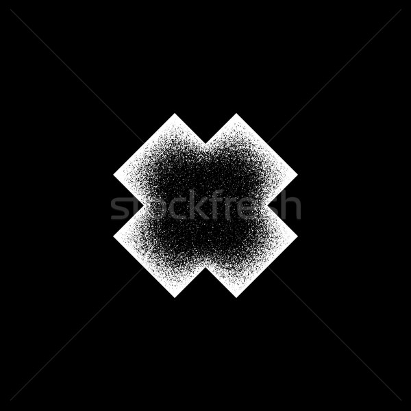 Foto d'archivio: Bianco · abstract · cross · badge · geometrica