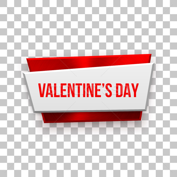 Red Abstract Valentines Day Badge Stock photo © molaruso