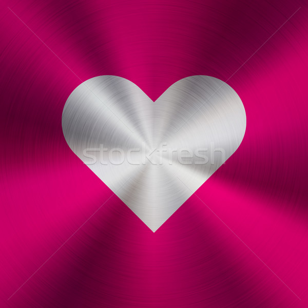 Magenta Metall Technologie abstrakten Herz Rundschreiben Stock foto © molaruso