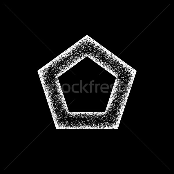 White Abstract Geometric Badge Stock photo © molaruso