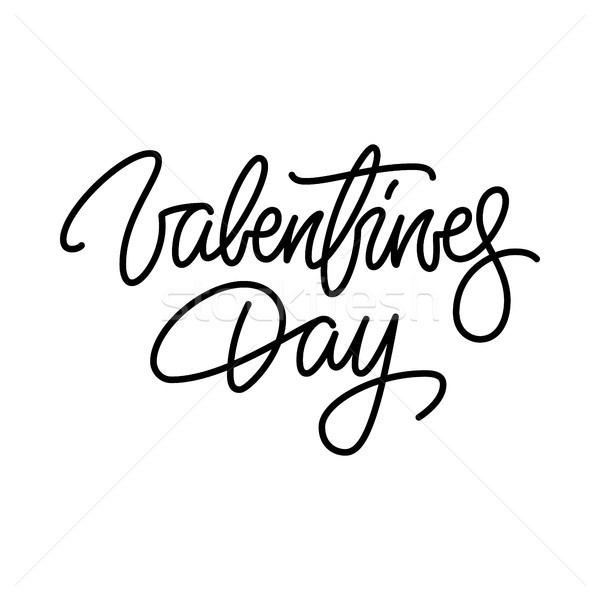 Valentines Day Lettering Badge Stock photo © molaruso