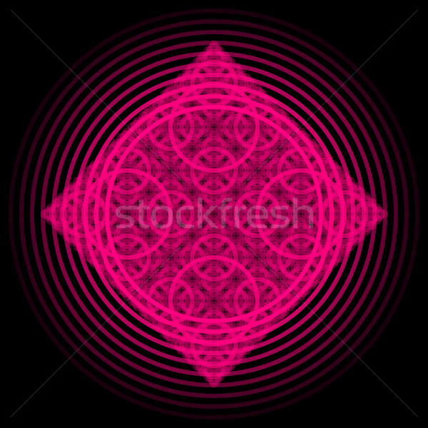 Magenta forma abstrata abstrato ornamento fractal padrão Foto stock © molaruso