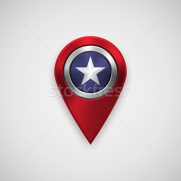 Czerwony technologii GPS Pokaż odznakę Zdjęcia stock © molaruso